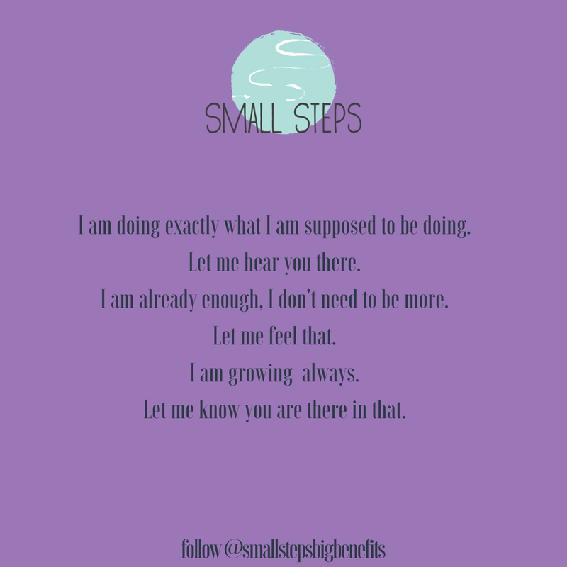 lizsmallsteps's tweet photo. What helps you to know when you are doing exactly what you are supposed to be? https://t.co/9Bt93sOmGq