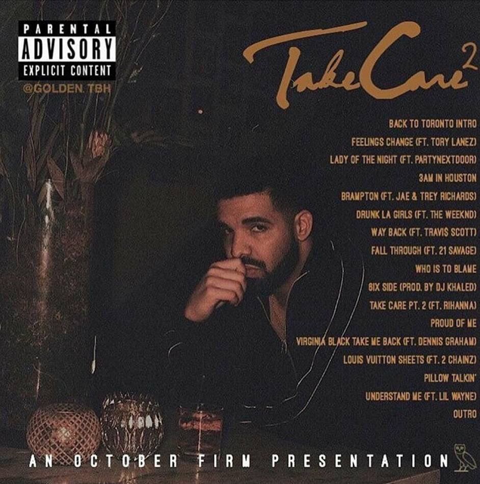 drake album cover take care