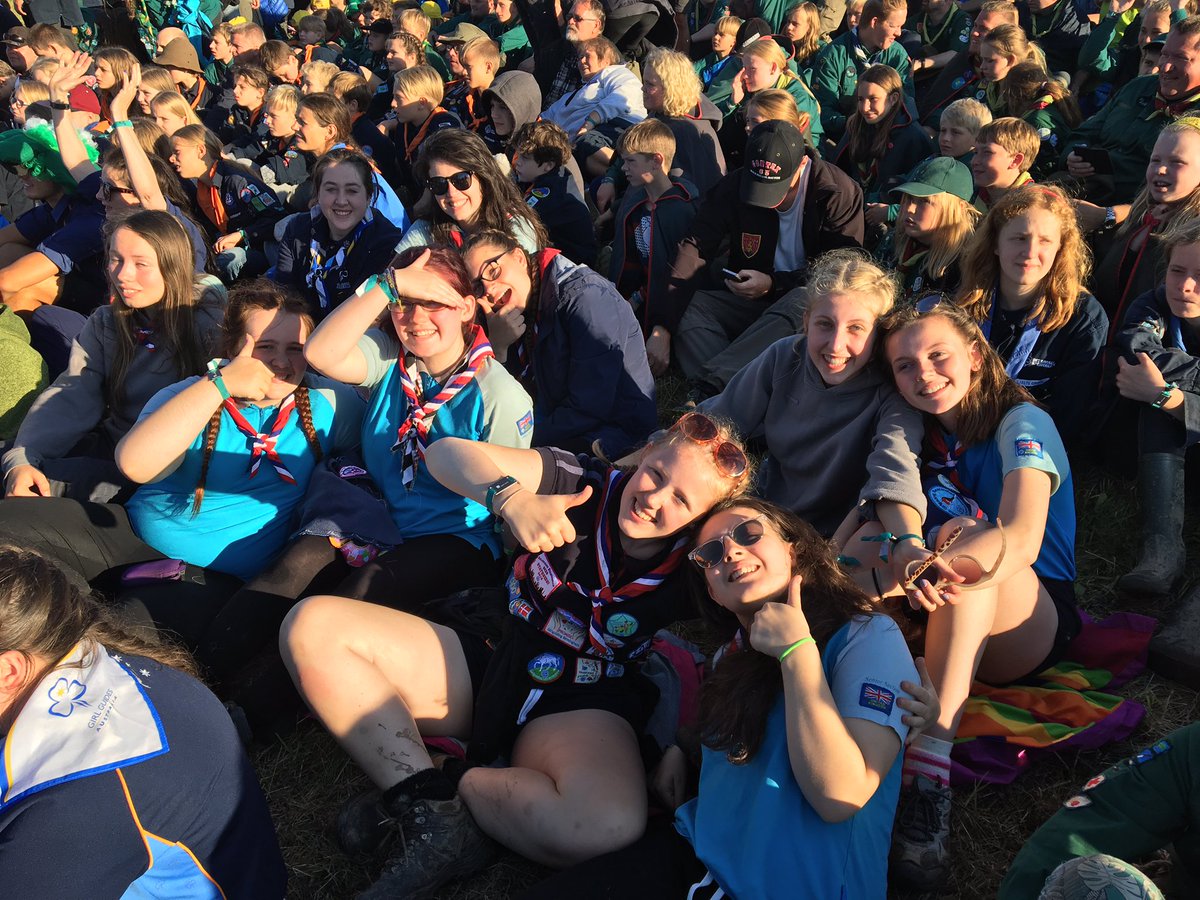 Denmark2017's tweet photo. Having a ball so far in the rain! A fantastic danish open ceremony followed by various pioneering activities..in the rain! @GirlguidingMids https://t.co/wZS0LOxXFa
