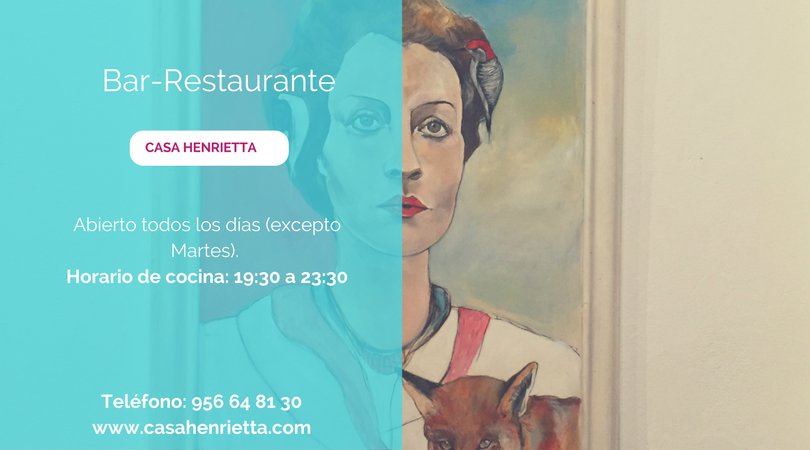 Restaurante abierto para cenar todas las noches, excepto Martes
Bar/Restaurant open for dinner every night, except Tuesday.
#henriettahotel