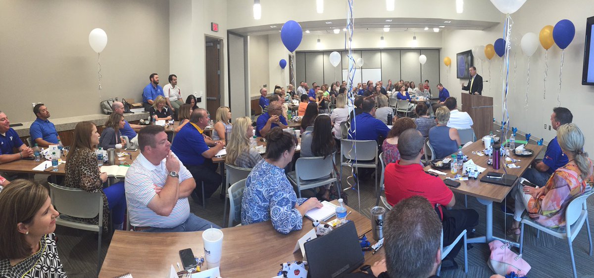 FISD administration kicking off a new year today! Thanks to Brandon Mulkey of Chick-fil-A for speaking and TTU Innovation Hub for hosting us