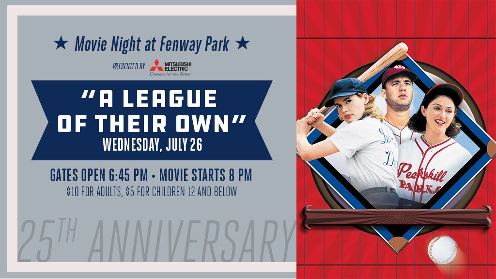 fenwaypark's tweet photo. Tomorrow night at Fenway!

🎥: A League of Their Own
📍: Fenway Park
🎟: https://t.co/aWgA2yvJhN https://t.co/lVuVcmSLlk