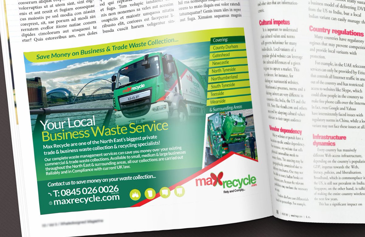 thinkpadcreativ's tweet photo. North East Newspaper Advert for Max Recycle
#thinkpadcreative #advert #print #design #creativity #designagency #leaflet #marketing #promote https://t.co/CKdyI7y0Dn