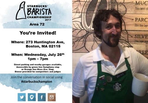 1 more day! Derek loves representing his store/district and focuses on continuous development! Lets cheer on this #starbuckschampion