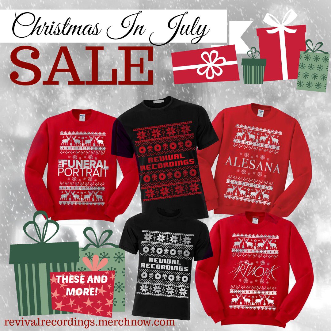 For ONE DAY ONLY it's Christmas In July! Santa's elves have marked down a few special items over at revivalrecordings.merchnow.com ☃️🎅🏻🎁