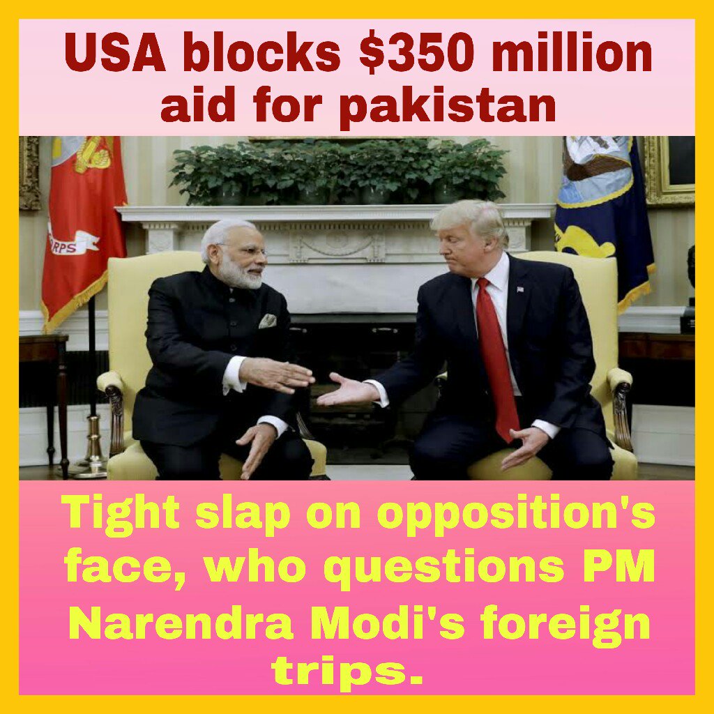 TanushreeDutt's tweet photo. USA blocks $350 million aid for Pakistan. https://t.co/rSnmM8VpPf