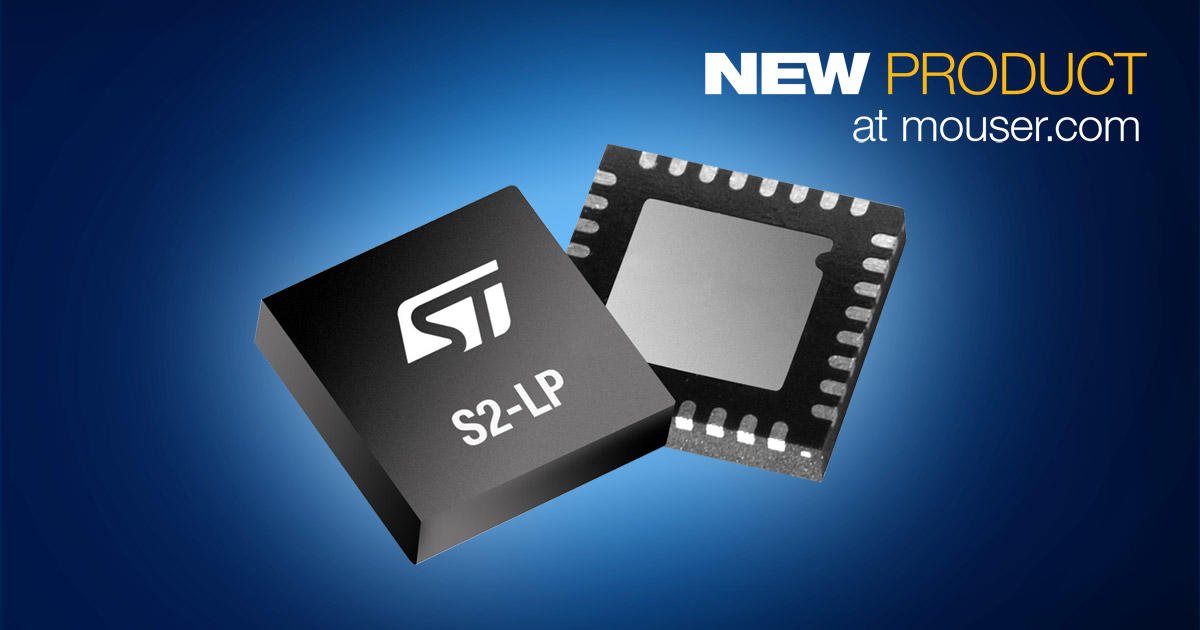 MouserElec's tweet image. .@ST_World S2-LP #lowpower #subGHz transceiver offers increased transmission range for #IoT applications. mou.sr/2vWLVaP