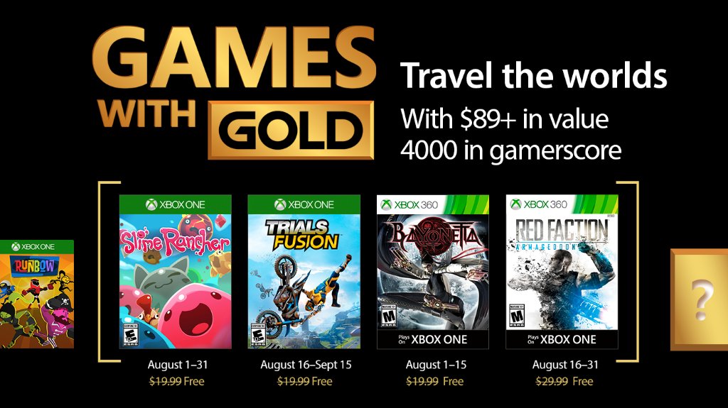August S Free Games With Gold Feature Bayonetta And Trials Fusion Mspoweruser