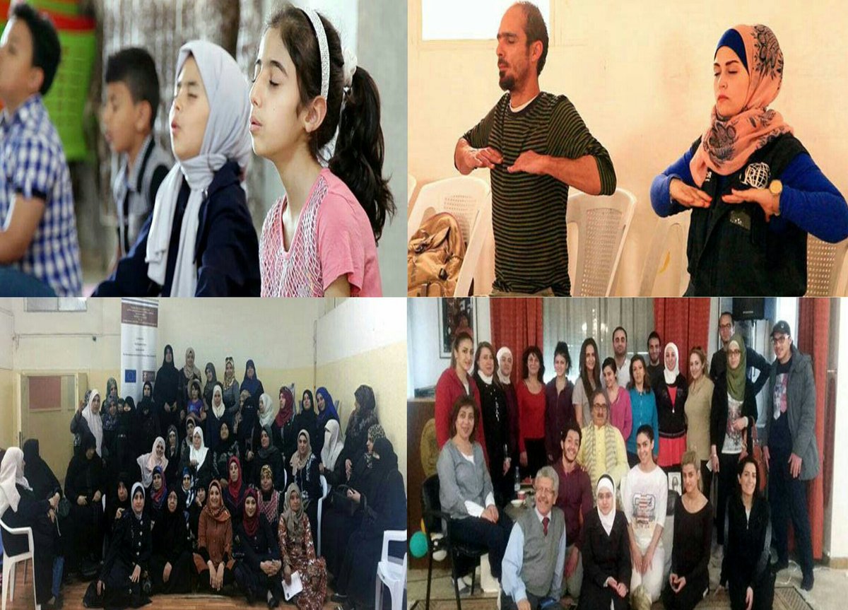 TanushreeDutt's tweet photo. Over 3000 people from conflict-ridden Syria undergo "Art of Living" trauma relief programs. https://t.co/qotXzfvRoY