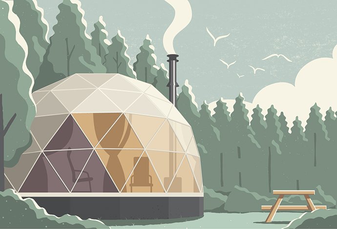 Enjoy a night of #glamping and stargazing in one of <a href="/RidgebackLodge/">Ridgeback Lodge</a>'s Dream Domes bit.ly/2eLhPnI #enroutemag #NewBrunswick