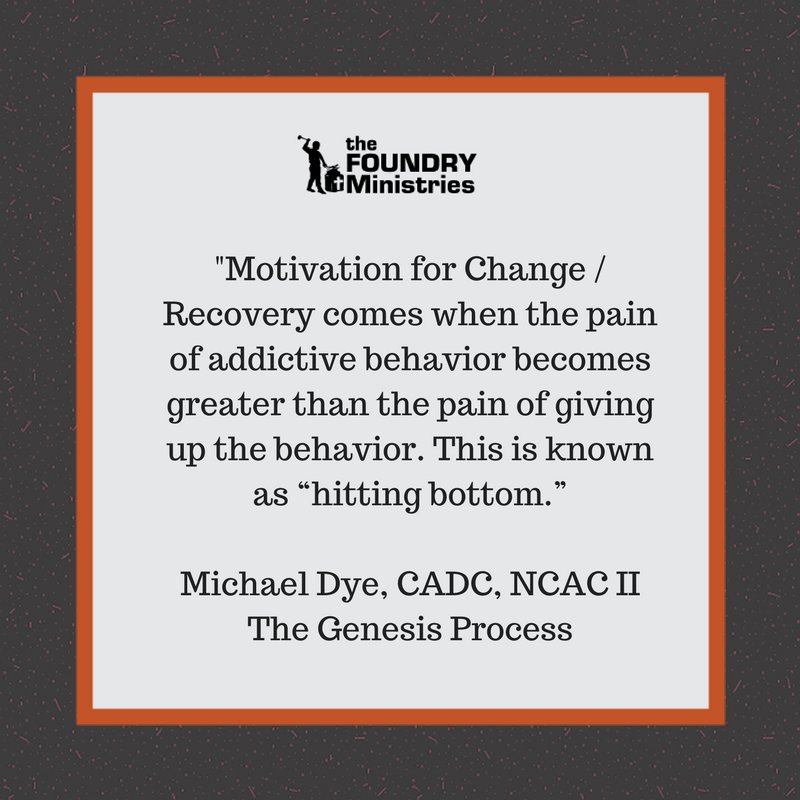 FoundryFamily's tweet photo. When does #recovery take place? #TuesdayThoughts #GenesisProcess #RockBottom https://t.co/wNCP1Xd3AM