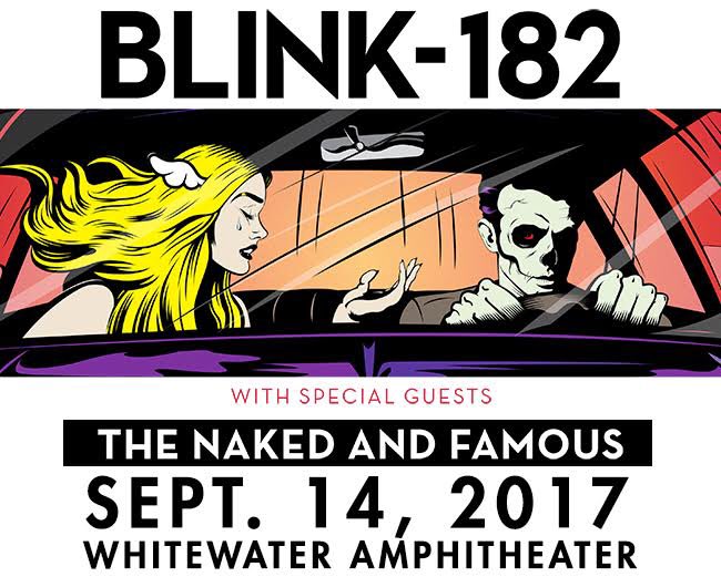 WhitewaterRocks's tweet photo. BIG CONCERT ANNOUNCEMENT! @blink182 is coming to Whitewater Sept. 14! Tickets on sale 7/28. RT this for a chance to win a pack of 4 tickets! https://t.co/3T8DhFNhyO