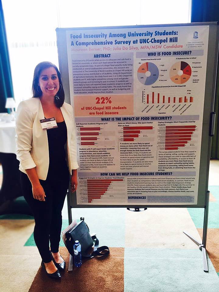 UNCMPA's tweet photo. UNC MPA student Julia Da Silva and Professor Berner recently presented on #FoodInsecurity at APPAM in Brussels. #APPAM17INTL https://t.co/TjADSLvHOL