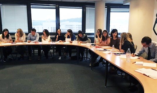 Our #trainees from #HenkelFrance on their integration day, that was followed by an after-work-event at PlayOff Montparnasse in Paris. :-)