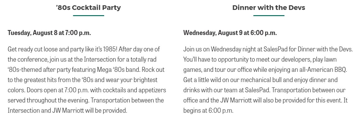 wearecavallo's tweet photo. Join us for our 80’s Cocktail Party and our fan favorite, Dinner with the Devs. Purchase tickets here. #PANELS2017 https://t.co/h1aS09LVaa https://t.co/Z8Az5NRiwU