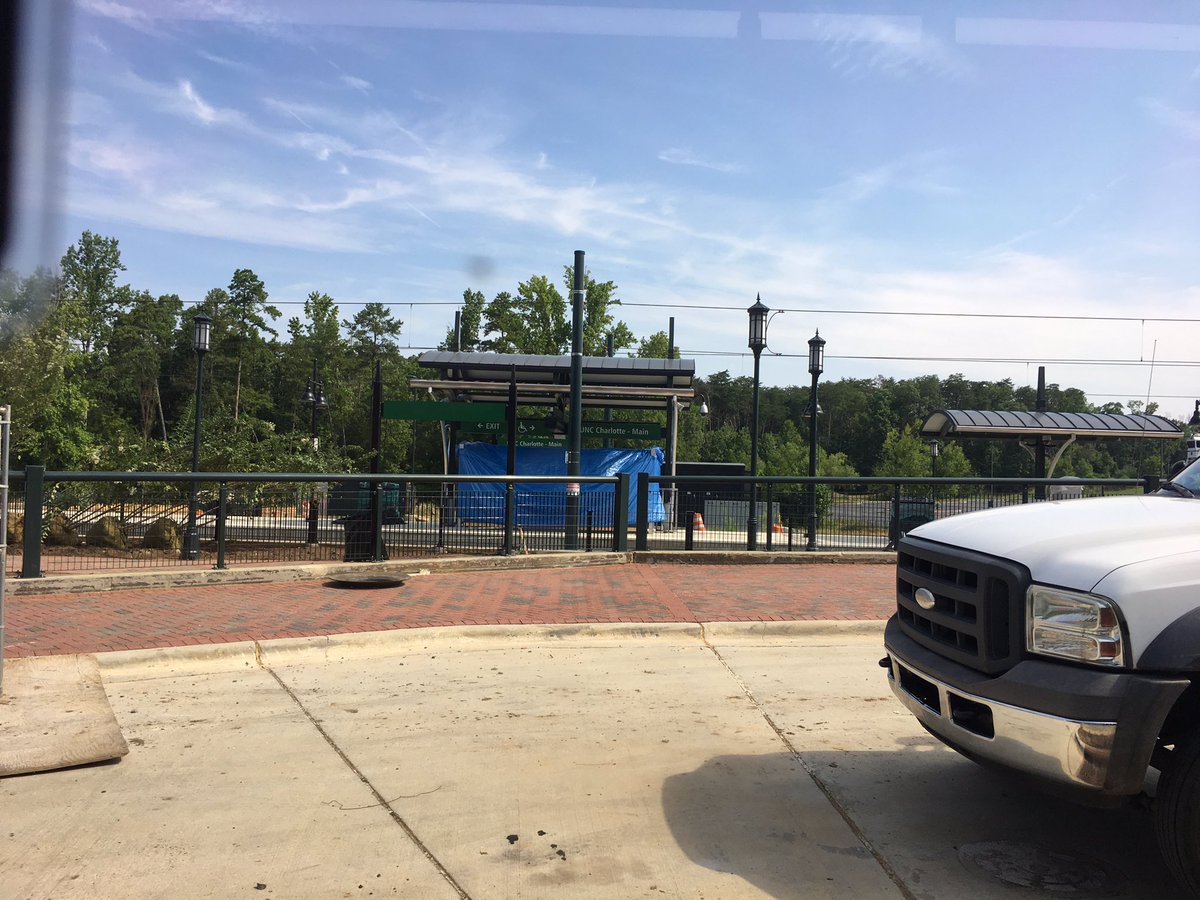 burgetta_nando's tweet photo. Checking out light-rail extension in Charlotte. Exciting! #weneedtransit. @unccharlotte is a beautiful campus, btw. Wow. https://t.co/d1B5Zy7eFR