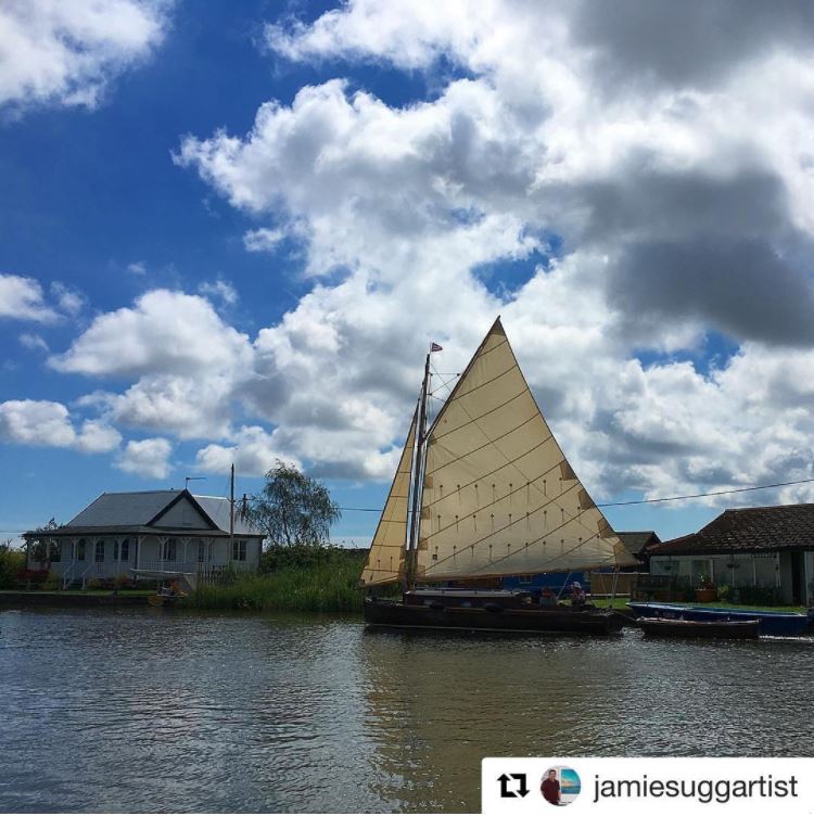 ⛵ Lovely sunny shot from a morning on the Broads (📷 Jamie Sugg)