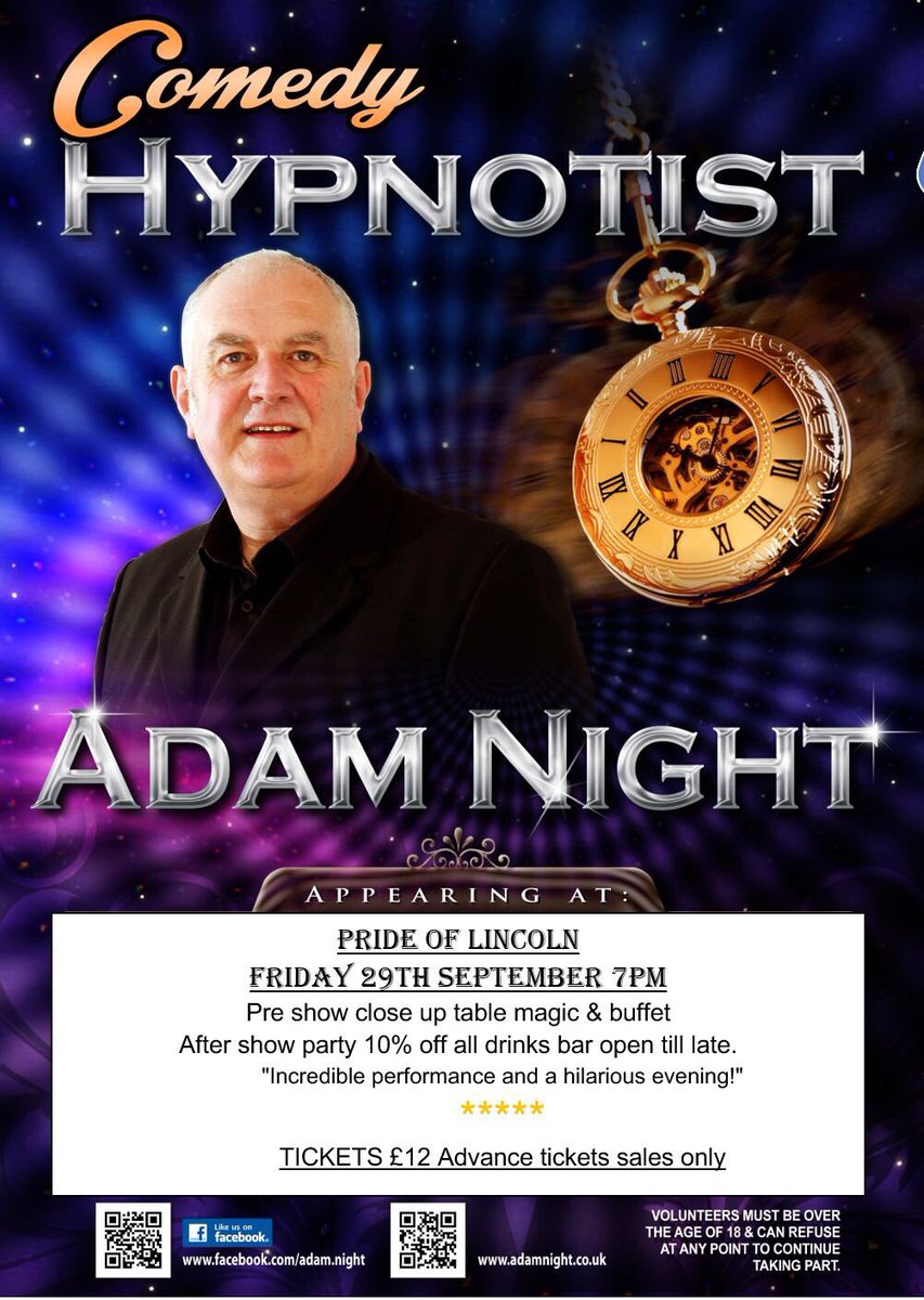 prideoflincoln's tweet photo. Coming soon #Hypnosis #magic #Lincoln #Lincolnshire https://t.co/ABkPPKBfX7