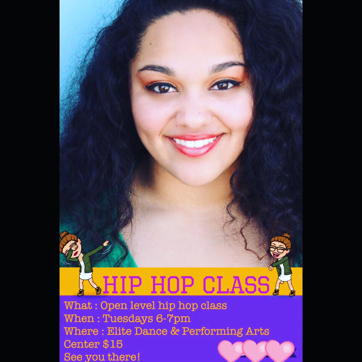 chalayymichele's tweet photo. Every Tuesday 6pm catch me @EliteDancePAC ๐#hiphop #dance #class #openlevel https://t.co/0PDDS4ukaD