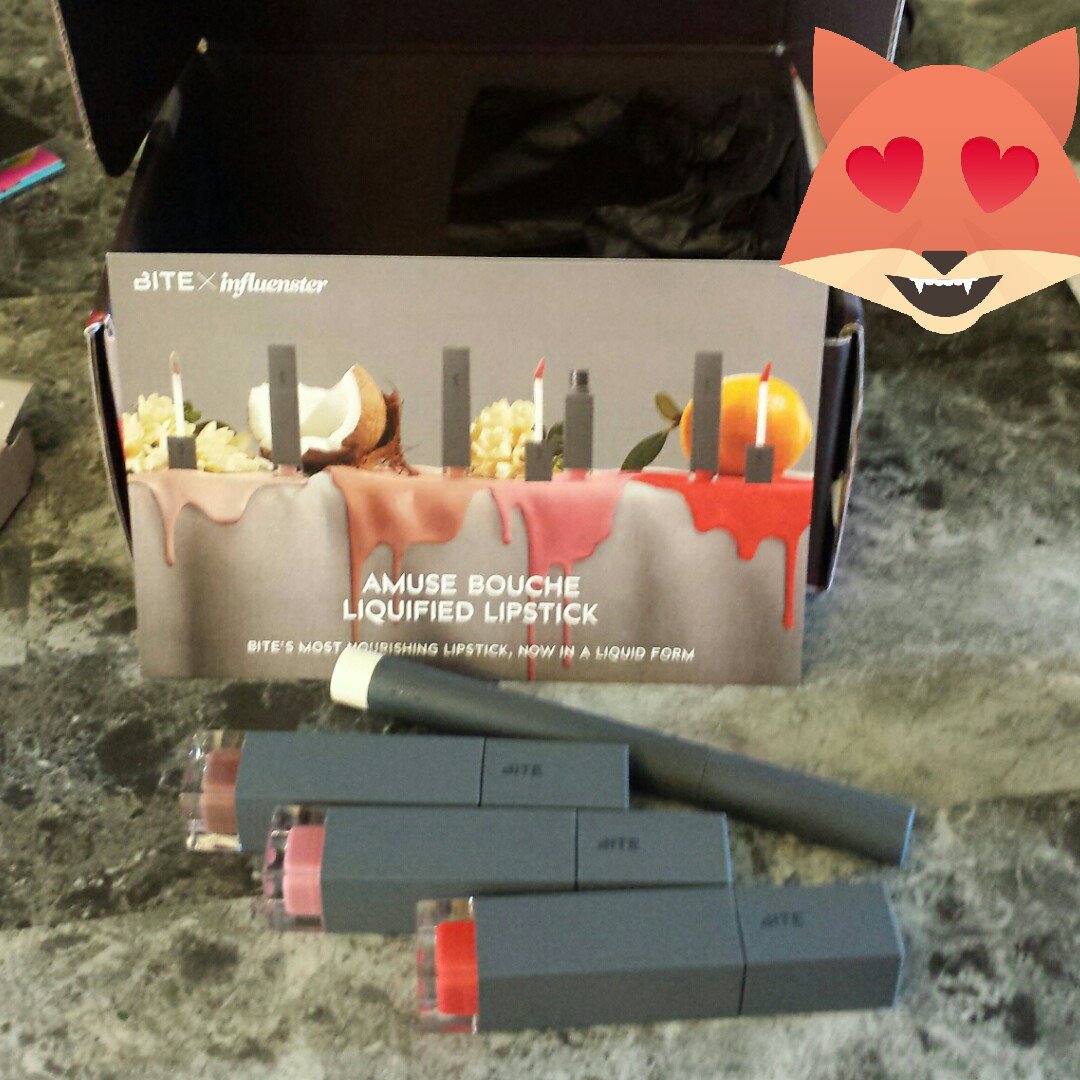 EllieBethuniqe's tweet photo. I received my #theliquifiedlipstic @bitebeauty box from influenster free for review purposes. https://t.co/mKyfjZxWLO
