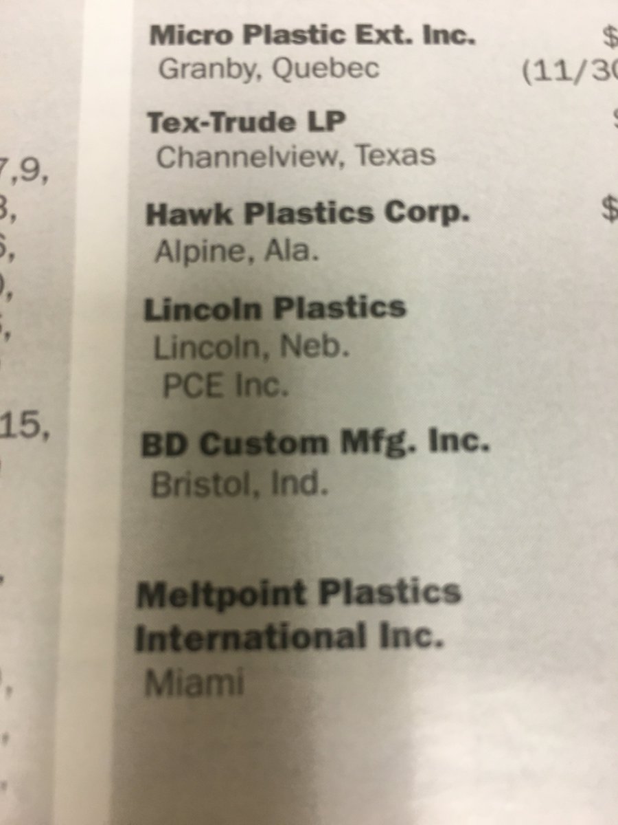 Lincoln_Plastic's tweet photo. It's always great to see our name listed in @plasticsnews https://t.co/js2XMBw6N9