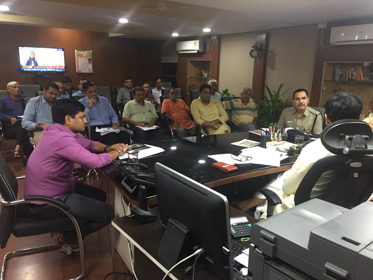 Met various officials at Palanpur and reviewed the roadmap for tomorrow's rescue and relief work.