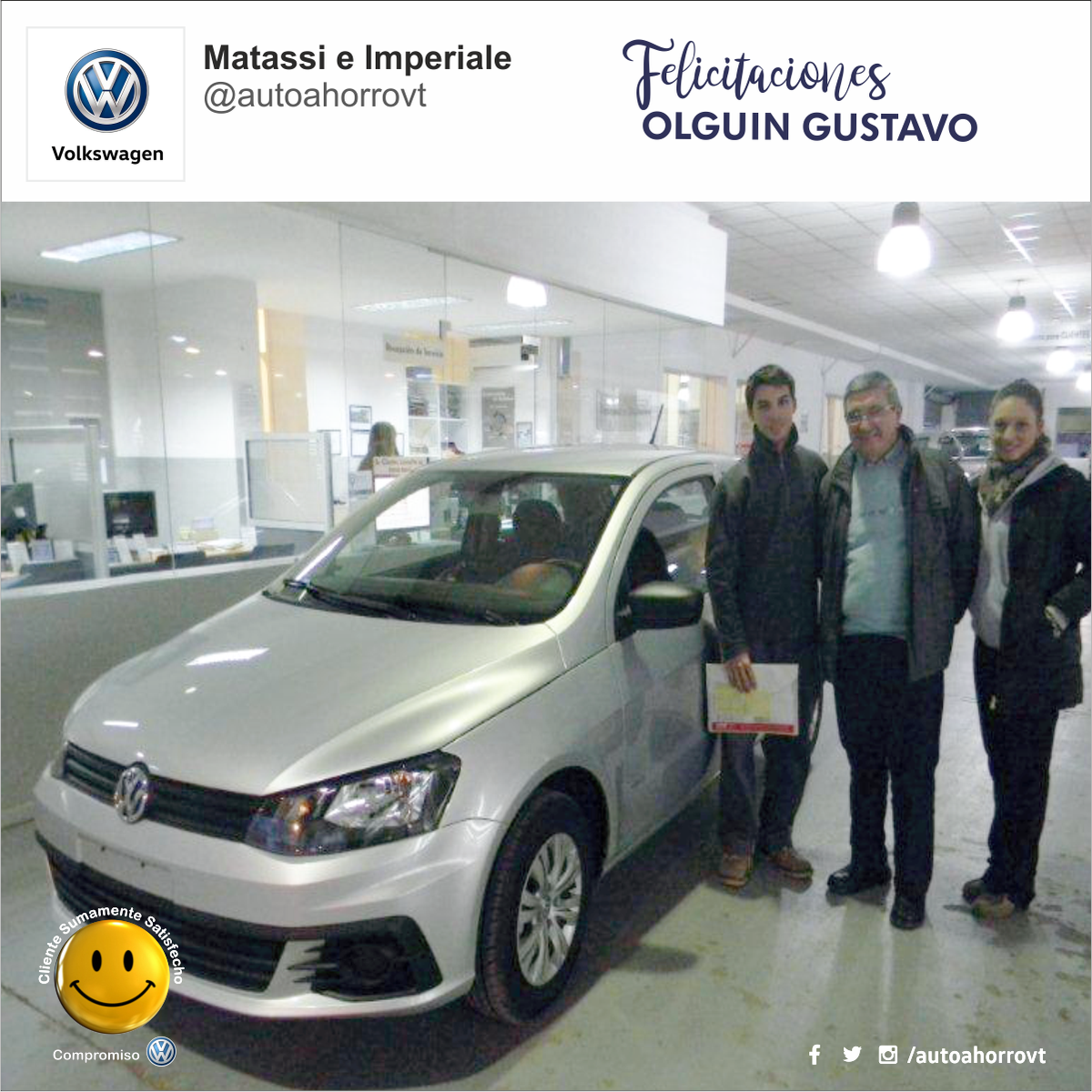 AutoahorroVT's tweet photo. ¡Felicitaciones Gustavo! https://t.co/fPnoS9nQif