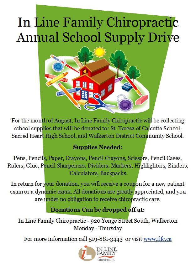 Next week we start our Annual #Schoolsupplydrive  All donations collected will be distributed to local schools  #Walkerton #giveforkids
