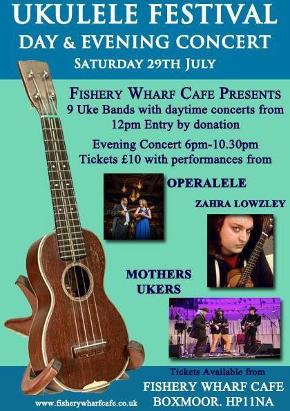 Operalele's tweet photo. THIS SATURDAY! @FisheryWharf Cafe! With @MotherUkers & @theukuleletour #HemelHempstead #Ukulele #Opera #operalele #classsicalcrossover https://t.co/vc0jCGbLhQ