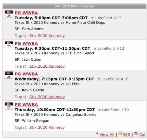 Pitching rotation set for Stix 2020 in the <a href="/PerfectGameUSA/">Perfect Game USA</a> 15U World Series. Some series dudes on the mound this week!  <a href="/StixBaseballTX/">Stix Baseball</a>