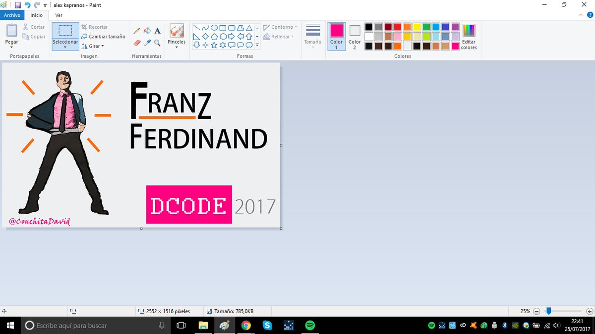 ConchitaDavid's tweet photo. estoy de luto por la pérdida de Paint, así que participo en el #DCODEPrayForPaint con un dibujo de @alkapranos @Franz_Ferdinand @dcodefest 💚 https://t.co/zydXDD3Fnj