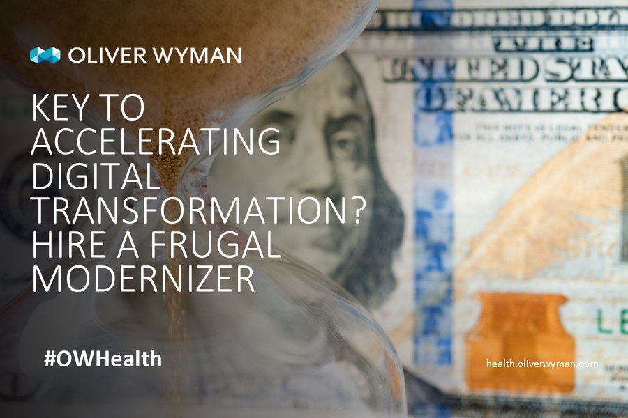 OliverWyman's tweet photo. The frugal modernizer develops a new funding model to modernizing existing #technology. https://t.co/wOS8XvVu4A #OWHealth #Digital #CIO https://t.co/3HFZcrCzVf