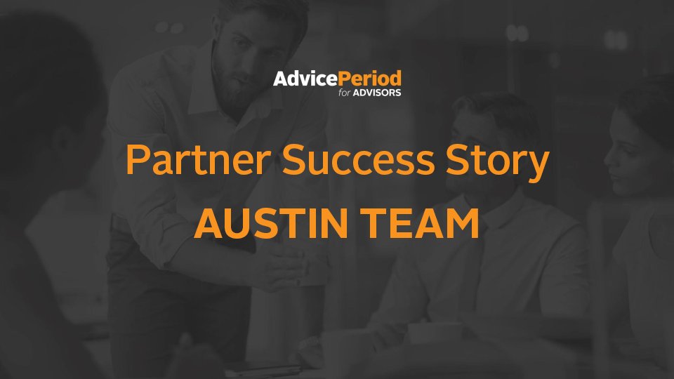 AdvicePeriod's tweet photo. Have you seen our Austin Team's Partner Success Story? Read here https://t.co/wSAYFbxWt7. Be sure to look out for our next Success Story! https://t.co/8cqBMVYi8M