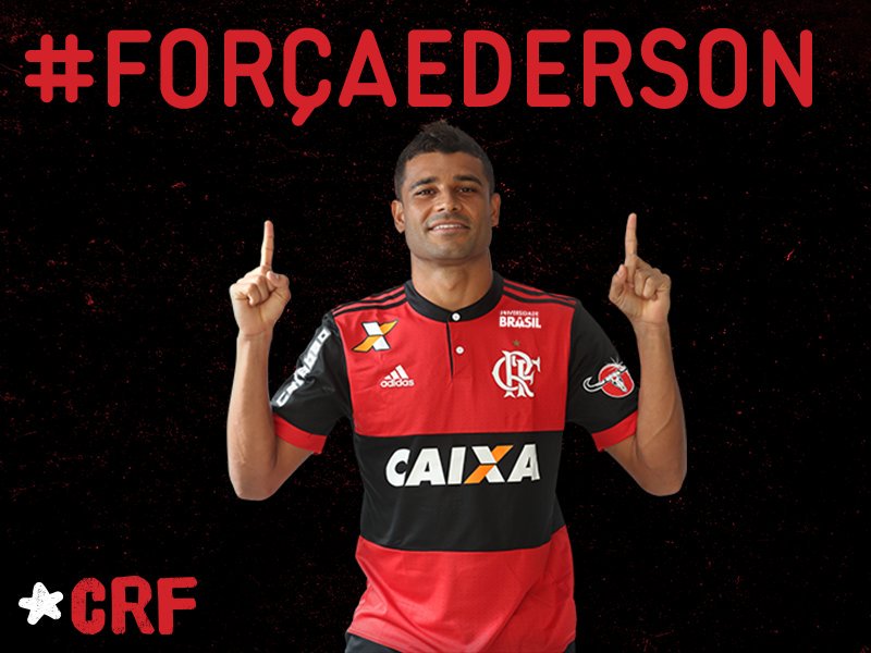 Em breve esperamos ver vc nos gramados dando alegria aos rubro negros e todos que admiram seu trabalho!! Tamo junto 👊🏼🙏🏼🙌🏼 #ForçaEderson