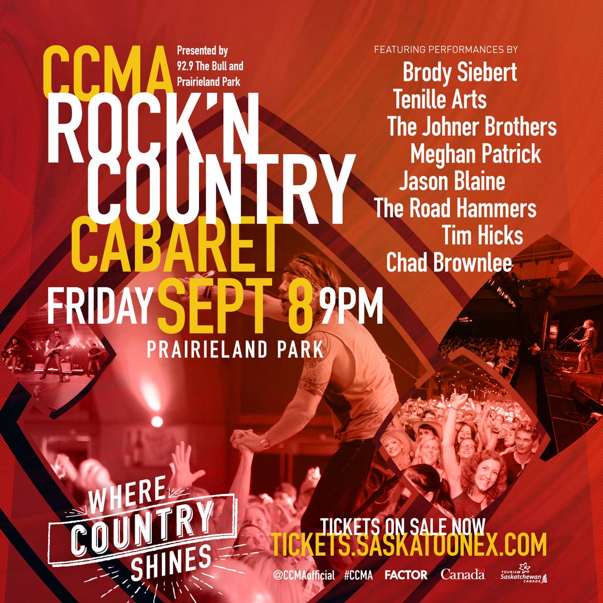 CCMAofficial's tweet photo. We've just announced the lineup for the CCMA Rock'n Country Cabaret!
Get your tickets now for this unmissable party: https://t.co/Aq7Jp2bzdf https://t.co/3GtiZLami5