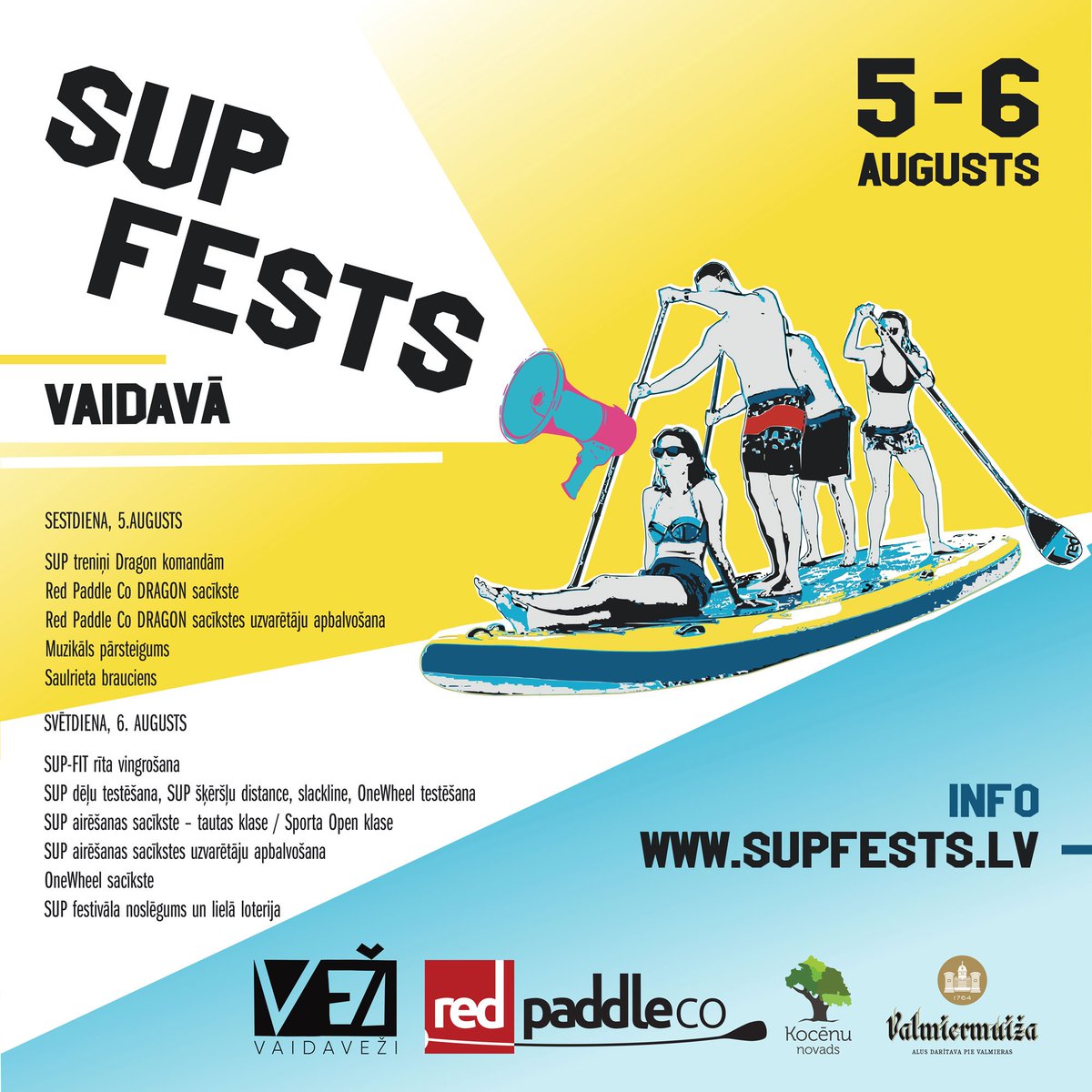 Vasaras veldzējošakasi notikums... SUPFESTS Vaidavā jau 5. un 6. augustā! Vairāk info supfests.lv