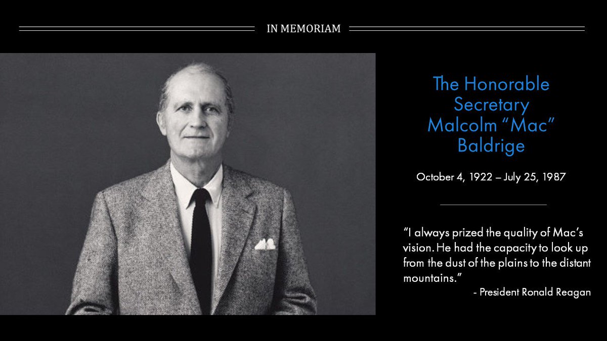 #Baldrige Family Makes Historic Gift, Challenges Others, on 30th Anniversary of the Passing of Malcolm Baldrige. ow.ly/W92330dU0qN