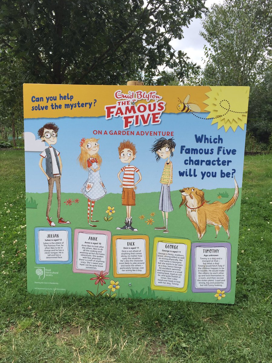 tracyshopkins's tweet photo. Had fun solving mysteries with the Famous Five at RHS Hyde Hall! Kids were inspired to go on their own adventures by @MikeStoryteller https://t.co/3SqycptrRI