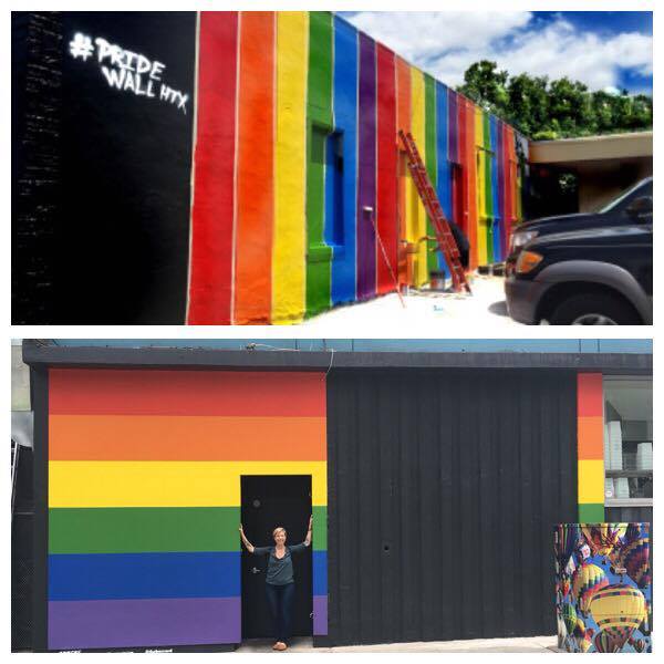 BurgooBistro's tweet photo. Thanks to #PrideWallHTX for inspiring the new #PrideWallYVR on Burrard and Helmcken. Come take a selfie! #pride2017 https://t.co/h54vLwFrrG https://t.co/VB9zvBL95b