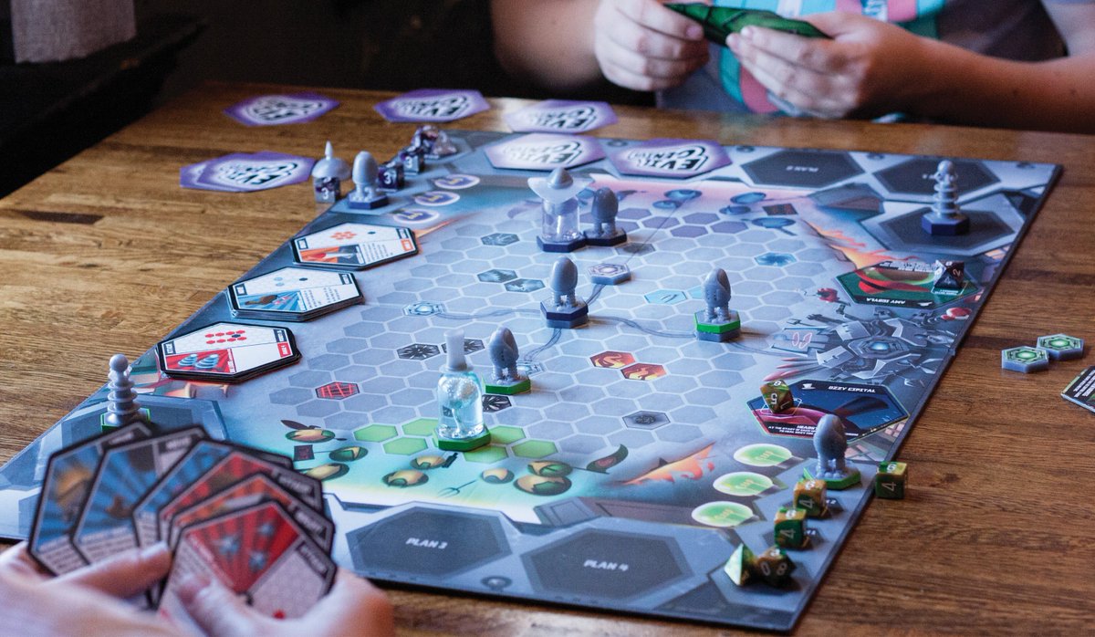 Our first 3D printed pieces came out great! They will be a donation incentive for our Kickstarter! Updates here: evilgeniusboardgame.com