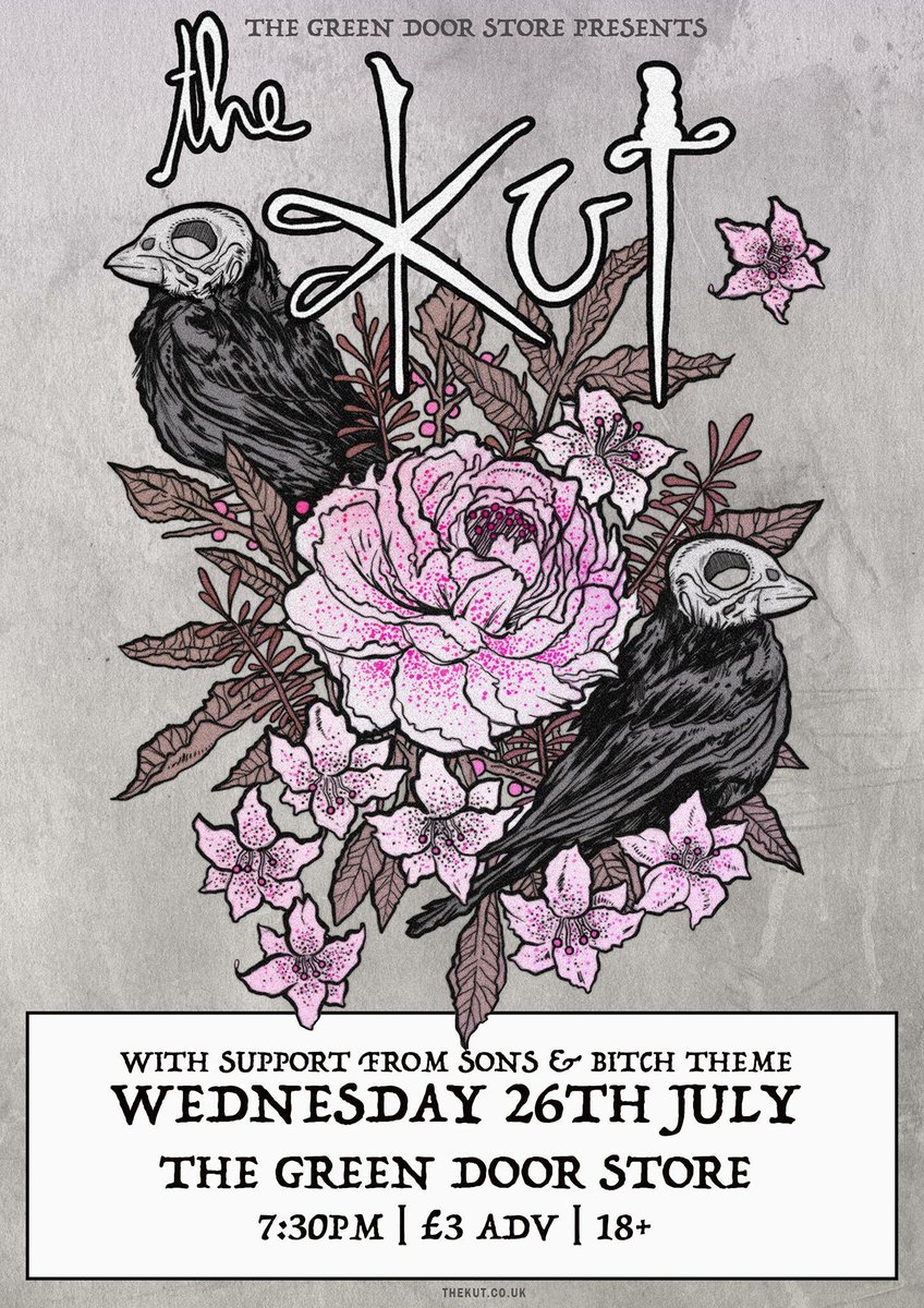<a href="/greendoorstore/">Green Door Store</a>, Brighton. On stage 9:00pm. @thekutgirlsrock  <a href="/BXTCHTHEME/">•BITCH•THEME•</a> <a href="/ViviiBand/">Vivii</a>. On the door £4 cheap list. Xx facebook.com/events/1811555…