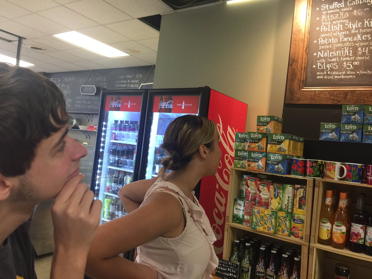 HFAEDGE's tweet photo. Dylan and I at SND Polish deli finding inspiration for our Poland Holocaust virtual tour for @carnegielibrary Classrooms Without Borders https://t.co/1h8v7yNHwX