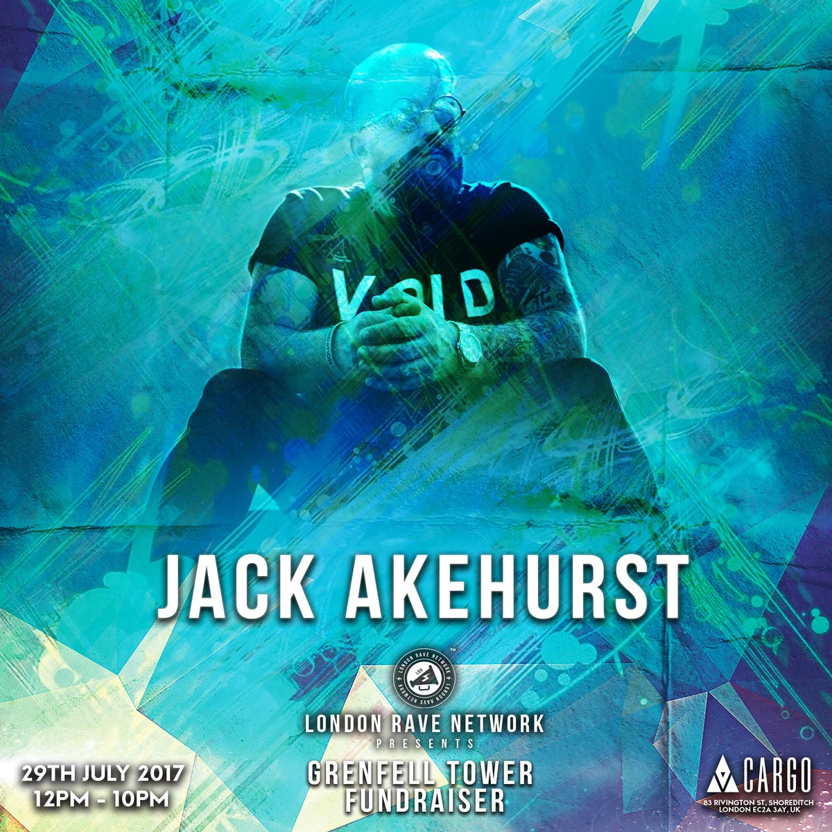 theravenet's tweet photo. Cant wait to catch @jackakehurstdj set at @Cargo_LDN this Saturday for the fundraiser!

Tickets-https://t.co/vEuFvCAbqN https://t.co/8NpawSOC7M