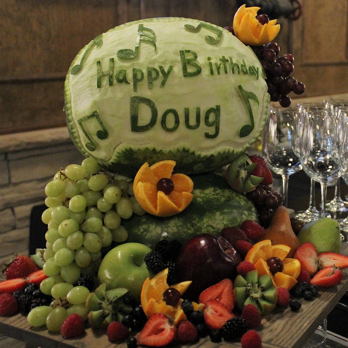 is there anything cooler than a birthday message carved into a watermelon? #tastytuesday #yum #fruitdisplay #happybirthday #randievents