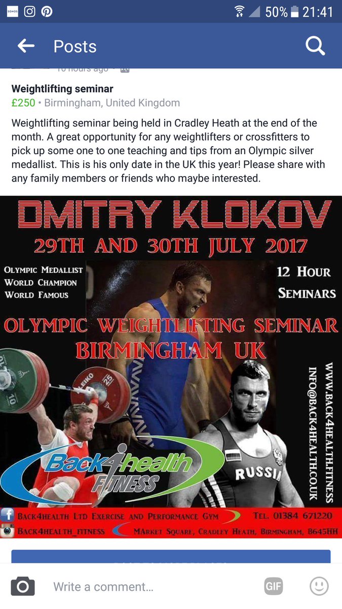 Learn to lift with #DmitryKlokov ! Seminar being held this weekend near #birmingham few tickets left #weightlifting #klokov #olympiclifting
