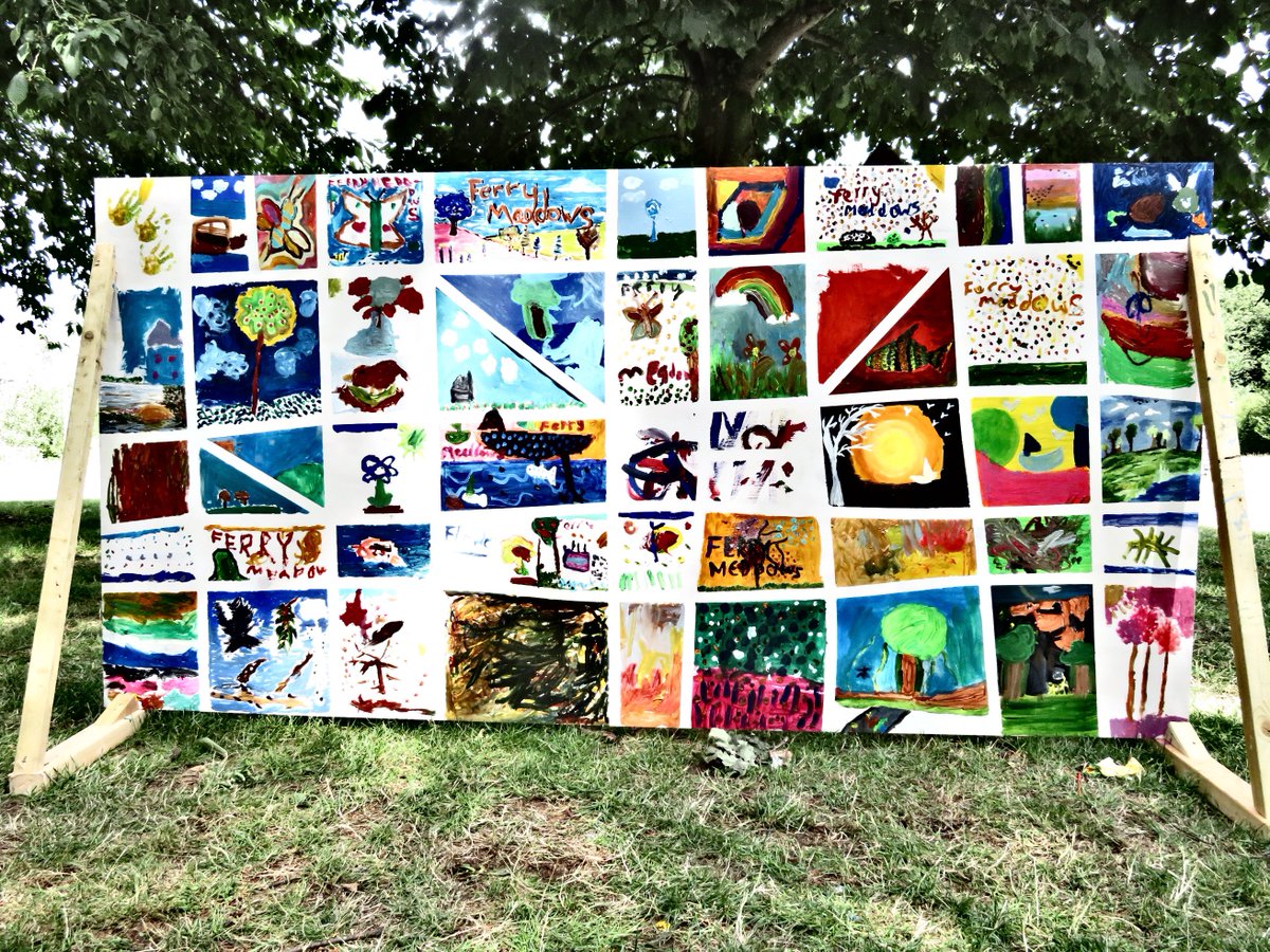 CHARRONPUGSLEYH's tweet photo. #Mural from todays Art Week activity made by visitors to the park... @neneparktrust https://t.co/0dnnkSOCws
