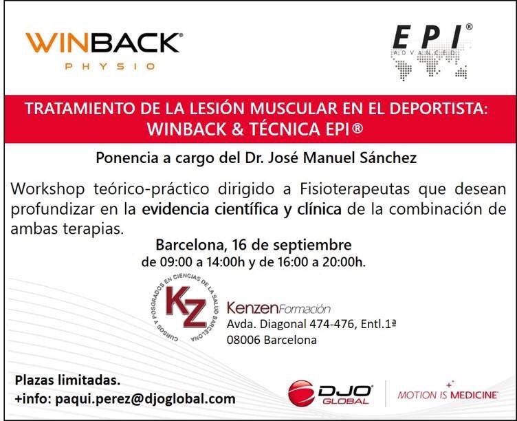 winbackspain's tweet photo. #Tecarterapia + #EPI en un mismo curso ¿Te lo vas a perder? @EPI_Advanced y #WinbackSpain en @kenzenformacion . https://t.co/Bc0fk2kF5T