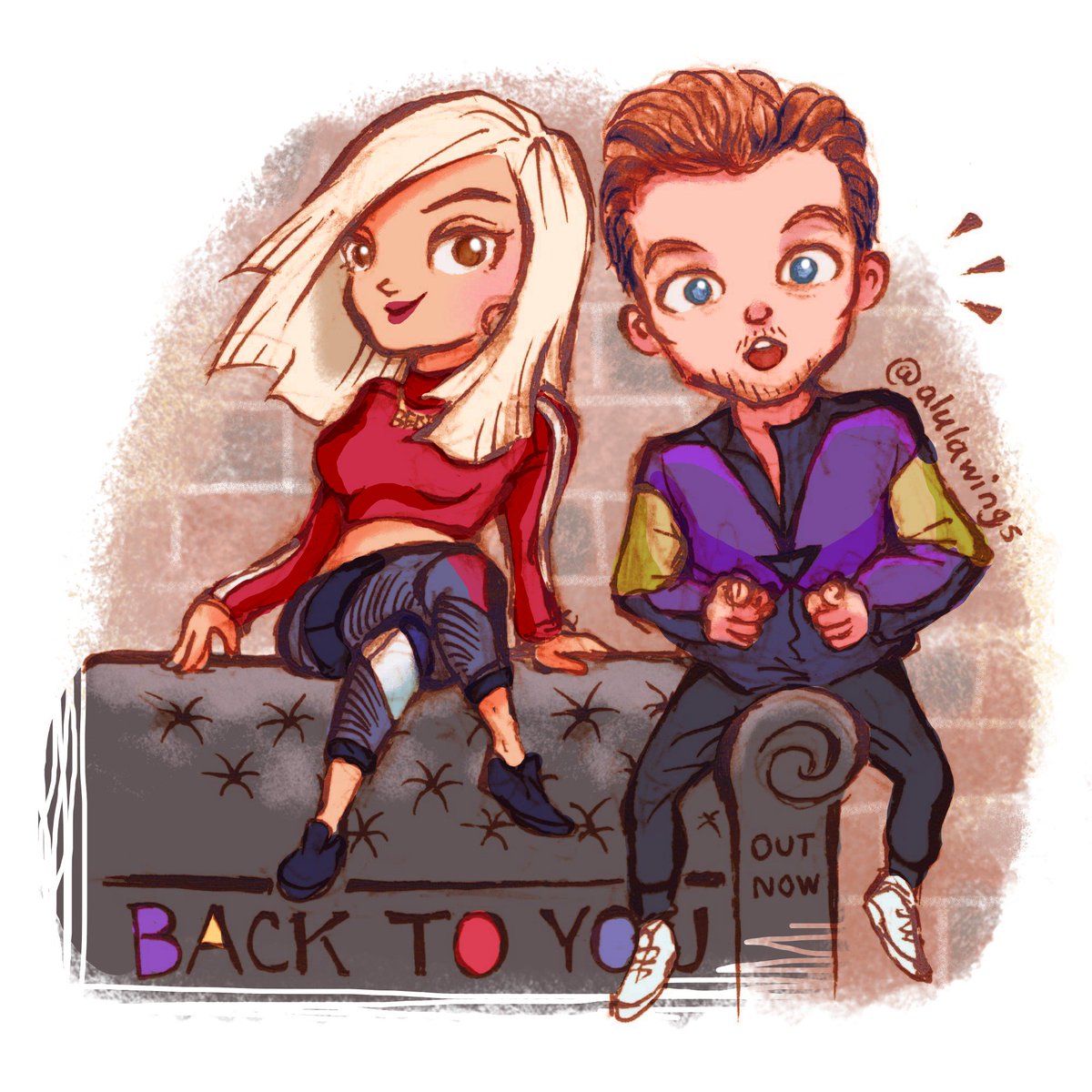 LouisPromoSquad's tweet photo. ✏ An incredible drawing of @Louis_Tomlinson &amp; @BebeRexha for #BackToYouMusicVideo made by @alulawings 😍 https://t.co/pdRmuPf4v6