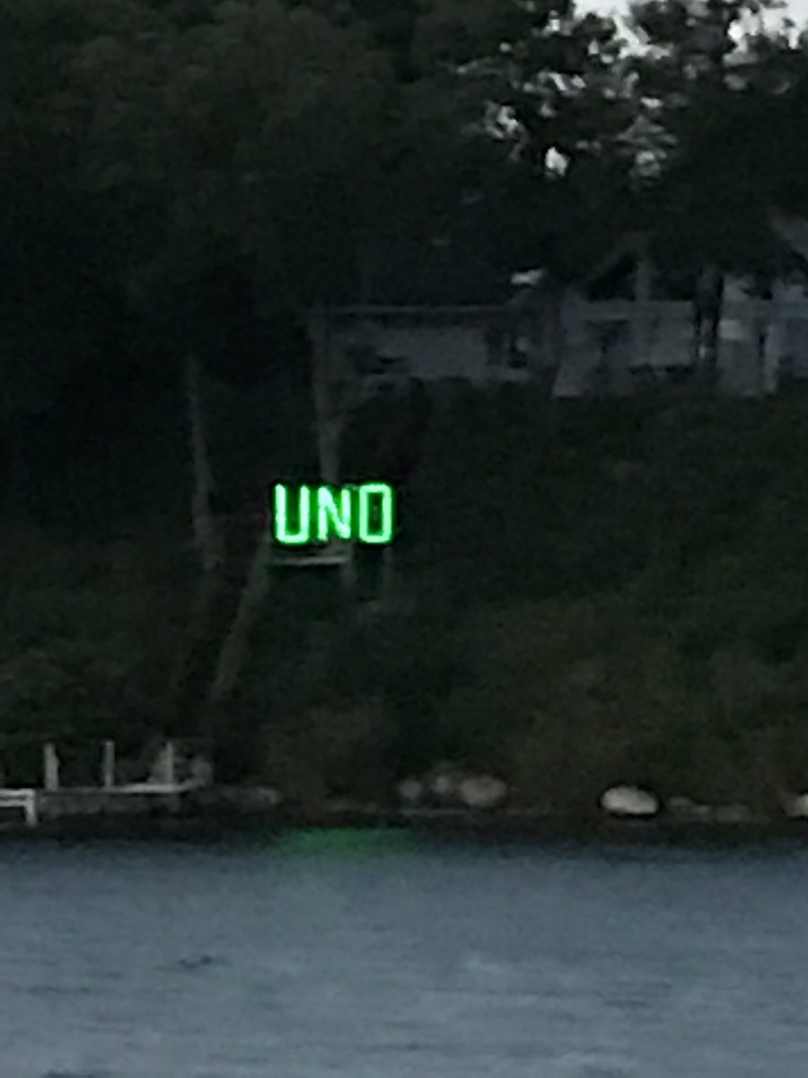 JimPoolman's tweet photo. Gotta love Former @UofNorthDakota First Lady Gayle Clifford! She spruces up Pelican Lake nicely with these lights! #undspirit @UND_Alumni https://t.co/QlpNQ0HyFF