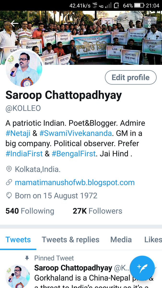 CriticalBengali's tweet photo. @shivensingh8 @SAMRATCA @Souravert @Hemendra1110 @tmcforindia @cpimspeak @BJP4Bengal @INCWestBengal @KKRiders @atletidekolkata @quizderek @Jayantasengoptu @rudranilblue @PKSingha @purbachatterje3 @GargaC @abarTMC @ArcDec @ManojGoswami198 @m_papiya 1000 times
U c my blog & my tweets
For me #IndiaFirst but for u #BJPFirst
That's the difference. https://t.co/4uckeuCPaS